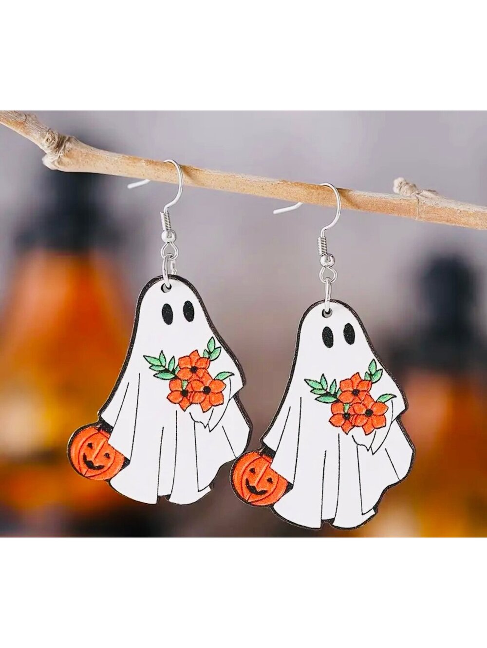 New - *Halloween* - Ghost Dangle Earrings